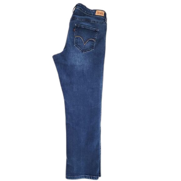 Levi's 512 Perfectly Shaping Straight Leg Blue Jeans - Picture 3 of 7